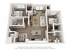 2x2 floor plan with sunroom